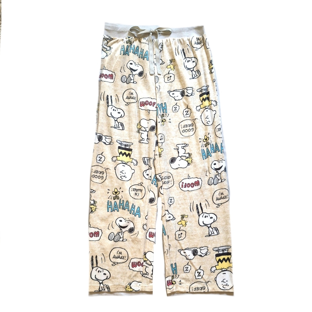 Peanuts Woodstock Snoopy Friends Fun Soft Lounge Sleep Pants – Large - EUC